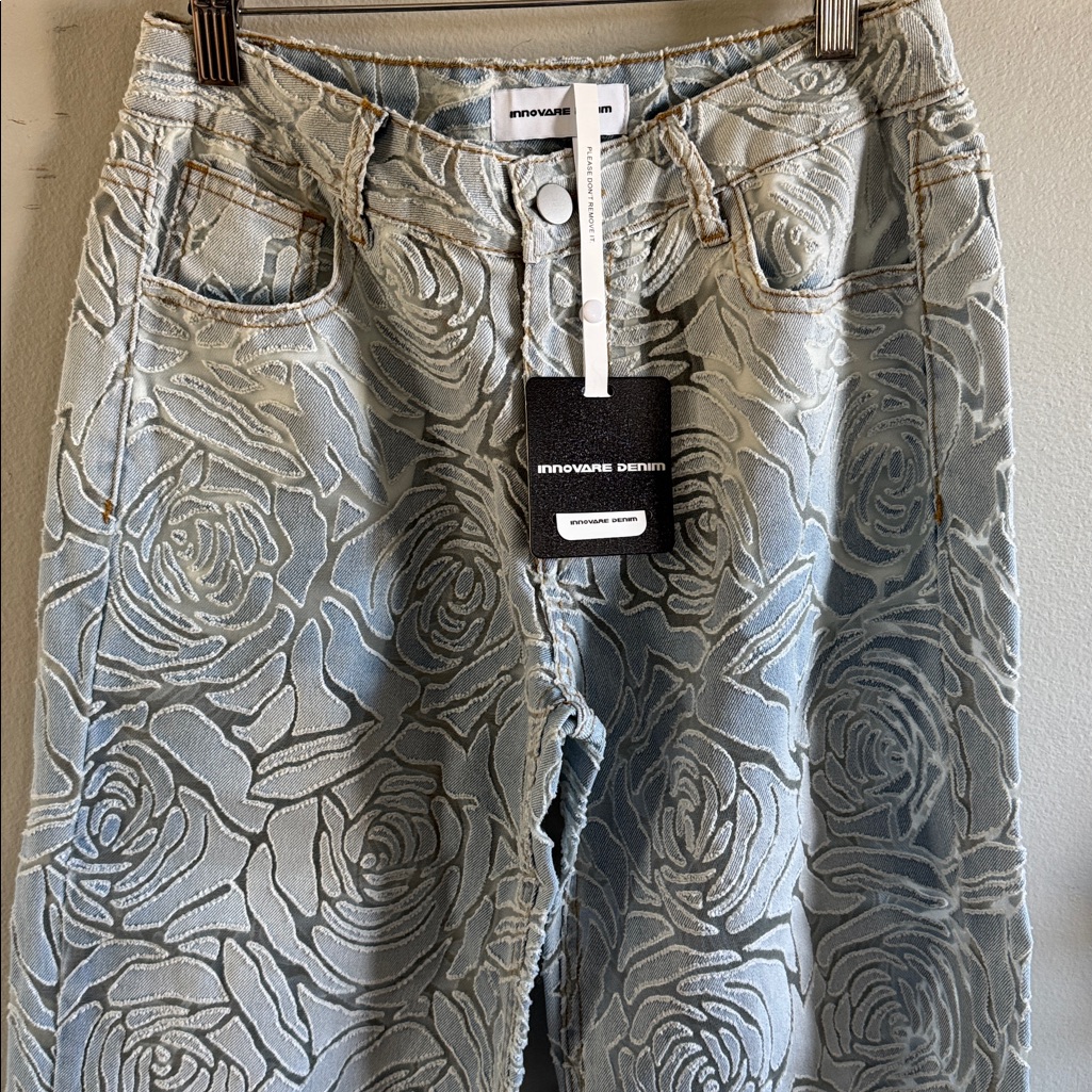 Innovare Denim Chlodulf Flower Cutout Jeans Size Small New With Tags — image 4 of 8